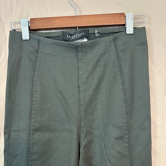 Liver Pool Jeans Company Cavern Dark Grey Stretchy Career Skinny Pants Women's 4 - Picture 4 of 6